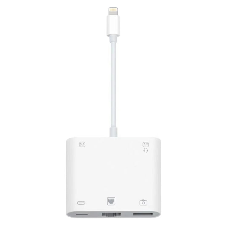 Adattatore S-330 5 in 1 da 8 pin maschio a 8 pin / USB 3.0 / RJ45 / femmina da 3,5 mm, S-330 Adattatore S-330 5 in 1 da 8 pin maschio a 8 pin / USB 3.0 / RJ45 / femmina da 3,5 mm, S-330